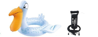Bestway Animal Swim Ring -Pelican Bird wIth Air-Step Pump(Blue)