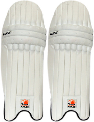 KAKSS Max Men's (39 - 43 cm) Batting Pad(White, Black, Ambidextrous)
