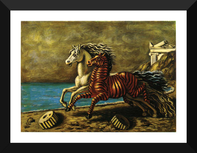 Tallenge - Giorgio De Chirico - Horse And Zebra - Framed A3 Size Poster Paper Print(17 inch X 12 inch, Framed)
Tallenge - Giorgio De Chirico - Horse And Zebra - Framed A3 Size Poster Paper Print(17 inch X 12 inch, Framed)