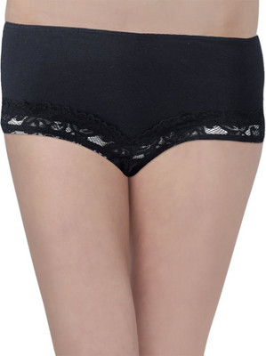 Hey It's Me Women Hipster Black Panty(Pack of 1