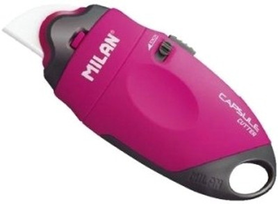 Milan Capsule Rubber Grip Hand-held Paper Cutter(Set Of 1, Pink)