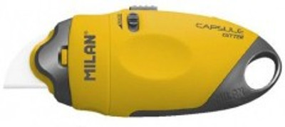 Milan Cutter Plastic Grip Hand-held Paper Cutter(Set Of 1, Yellow)