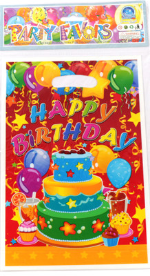 Funcart Three Tier Cake Lootbag Printed Party Bag(Multicolor, Pack of 6)