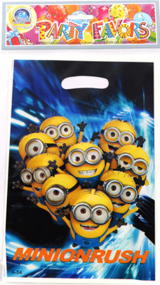 Funcart Despicable 2 Lootbag Printed Party Bag(Blue, Pack of 6)