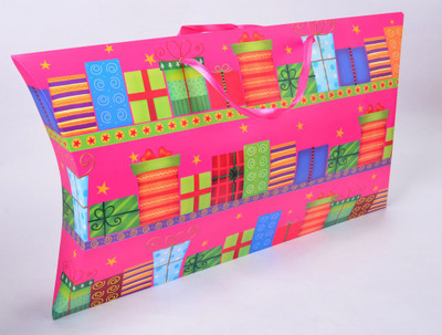 Enwraps Curved Party Print Big (3 pcs) Printed Party Bag(Multicolor, Pack of 3)