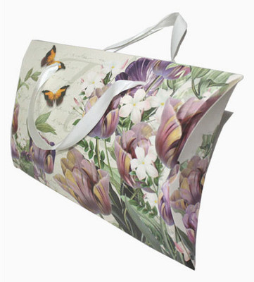 Enwraps Curved Flower Big Paper Printed Party Bag(Multicolor, Pack of 6)