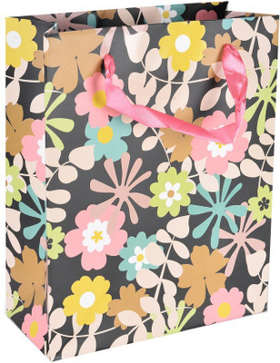 Enwraps Printed Party Bag(Black, Pack of 4)
