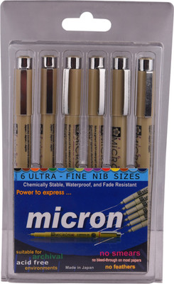 Sakura Pigma Micron Fineliner Pen(Pack of 6)
Sakura Pigma Micron Fineliner Pen(Pack of 6)