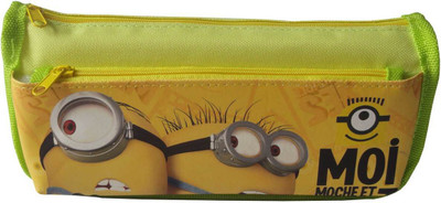 Cloud9JP Pencil Box Pouch Minion Art Fabric Pencil Box(Set of 1, Yellow)