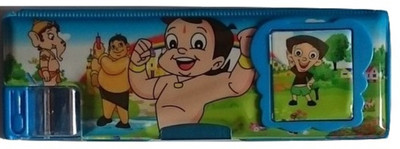 Gift Chachu Calculator Chota Bheem Art Plastic Pencil Box(Set of 1, Blue)