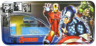 Pranshi Avenger Themed cartoon character Art Metal Pencil Box(Set of 1, Multicolor)
Pranshi Avenger Themed cartoon character Art Metal Pencil Box(Set of 1, Multicolor)
