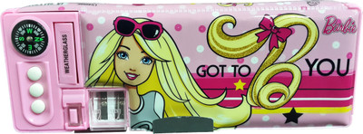 Mattel Pencil Box Character Face Art Metal Pencil Box(Set of 1, Pink)