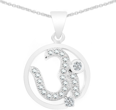 Johareez Rhodium Cubic Zirconia Sterling Silver Pendant