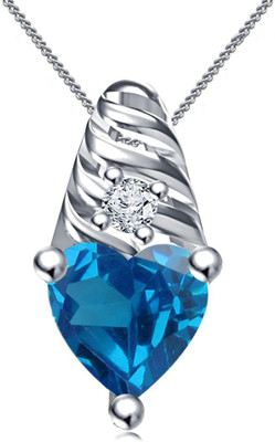 Vorra Fashion Heart Shape Blue Stone Platinum Cubic Zirconia Sterling Silver Pendant
Vorra Fashion Heart Shape Blue Stone Platinum Cubic Zirconia Sterling Silver Pendant