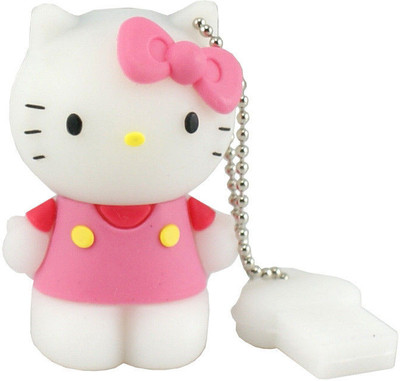 Microware Hello Kitty Shape Designer Pen Drive 8 GB(Pink)