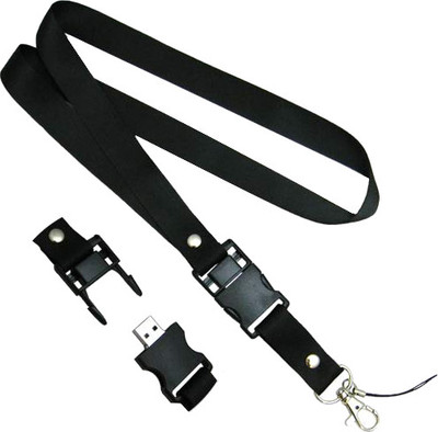 Microware 32 GB Black Lanyard Shape Designer Pen Drive Fancy Pen Drive 32 GB Pen Drive
