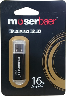 Moserbaer Rapid USB 3.0 16 GB Pen Drive(Black)