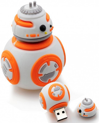 Microware Starwars BB Robot 16 GB Pen Drive(White, Orange)