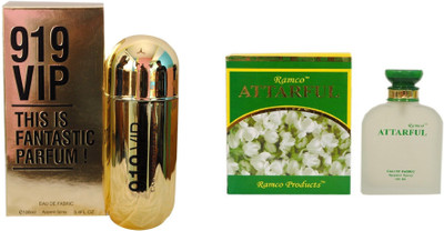 Ramco 919 VIP and Attarful Combo Eau de Parfum - 200 ml(For Boys)