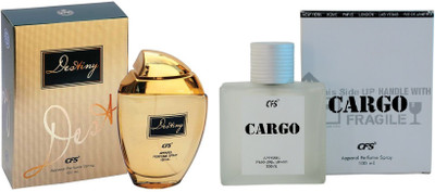 CFS Exotic Destiny Gold And Cargo Million Combo Perfume Eau de Parfum - 200 ml(For Men & Women)
CFS Exotic Destiny Gold And Cargo Million Combo Perfume Eau de Parfum - 200 ml(For Men & Women)