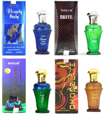 Mayur Fragrance Lover Perfume Combo(4pcs of 60ml) Eau de Parfum - 240 ml(For Men & Women)
Mayur Fragrance Lover Perfume Combo(4pcs of 60ml) Eau de Parfum - 240 ml(For Men & Women)