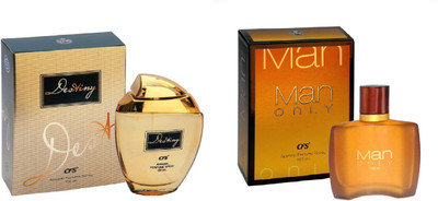 CFS Exotic Destiny Gold And Man Only Gold Combo Perfume Eau de Parfum - 200 ml(For Men & Women)
CFS Exotic Destiny Gold And Man Only Gold Combo Perfume Eau de Parfum - 200 ml(For Men & Women)