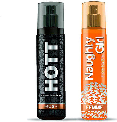 Hott MUSK & Naughty Girl FEMME Perfume Combo For Couple (1200 Sprays Each) Eau de Parfum - 135 ml(For Men)
Hott MUSK & Naughty Girl FEMME Perfume Combo For Couple (1200 Sprays Each) Eau de Parfum - 135 ml(For Men)