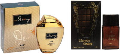 CFS Exotic Destiny Gold And Chocolate Fantasy Combo Perfume Eau de Parfum - 200 ml(For Boys & Girls)
CFS Exotic Destiny Gold And Chocolate Fantasy Combo Perfume Eau de Parfum - 200 ml(For Boys & Girls)