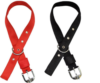 Scoobee Plain Dog & Cat Collar Charm(Red, Black, Rectangle)