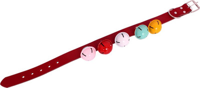 SRI Adjustable Dog Collar 1.1 Inch With Bells Dog Everyday Collar(, BLACK MULTI