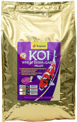 Tropical KOI WHEAT GERM & AND ARLIC PELLET SIZE S 7KG 1 g Dry Fish Food