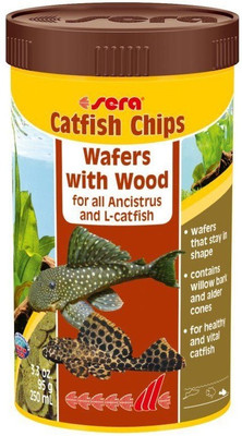 Sera Catfish Chips 95g/250ml | Wafers With Wood For All Ancistrus and L-Catfish | 95 g Dry Fish Food
Sera Catfish Chips 95g/250ml | Wafers With Wood For All Ancistrus and L-Catfish | 95 g Dry Fish Food