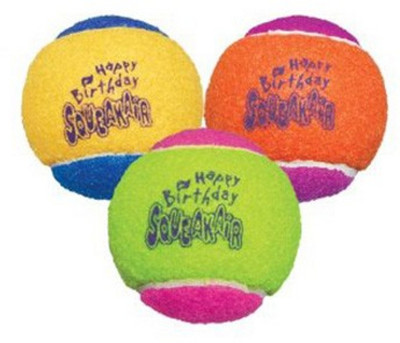 Kong Birthday Air Squeaker Balls Squeaky Toy For Dog