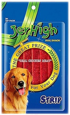 JerHigh Strip Chicken Dog Treat(70 g, Pack of 6)