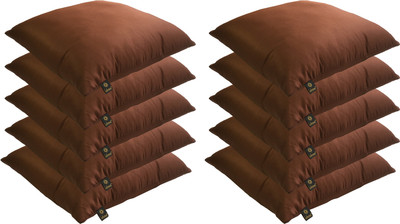 Lushomes Solid Back Cushion Pack of 10(Choco)