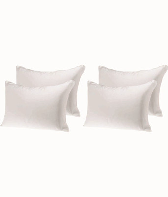 Shivkirpa Solid Air Pillow Pack of 4(White)