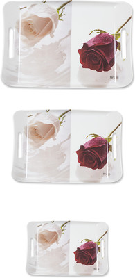 RECON 3 Pcs Serving Tray Tray Set(Pack of 3)