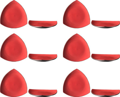 Caffeine Red Elite Plate(Pack of 12)