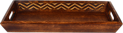 The Decor Mart Natural wooden Tray Tray