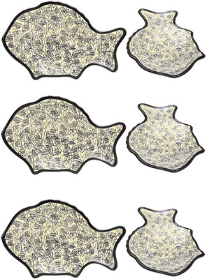 Cafeine Black Peru Plate(Pack of 6)