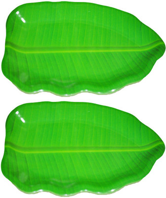 Hua You Melamine Banana Leaf - 16 inch. Tray Set(2 Units)