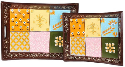 Apkamart Handicraft Wooden Serving Tray - Set of 2 - For Table Decoration and Gifts Tray Set(2 Units)
Apkamart Handicraft Wooden Serving Tray - Set of 2 - For Table Decoration and Gifts Tray Set(2 Units)