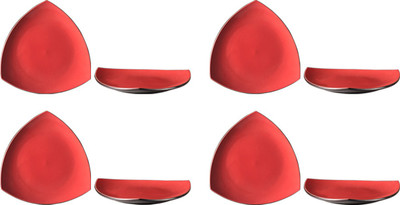 Caffeine Red Elite Plate(Pack of 8)