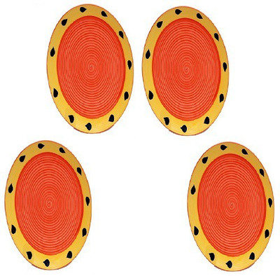 Sunshine Dinner Dish Handmade ( Set of 4 ) 10 inches with Drop Pattern in Royal orange Colour by Sunshine Plate Set(4 Units)
Sunshine Dinner Dish Handmade ( Set of 4 ) 10 inches with Drop Pattern in Royal orange Colour by Sunshine Plate Set(4 Units)