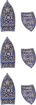 Cafeine Blue Mughal Plate(Pack of 6)