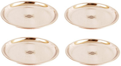 IndianArtVilla Full Serving Plate Set(Pack of 4)