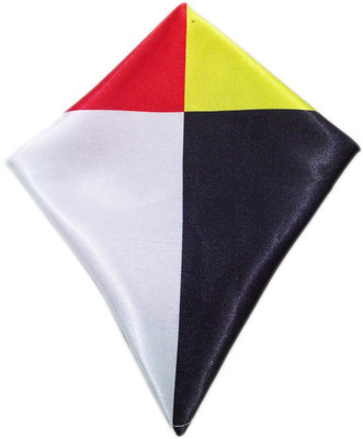 Blacksmithh Artcarat Red Checkered Satin Pocket Square, Black