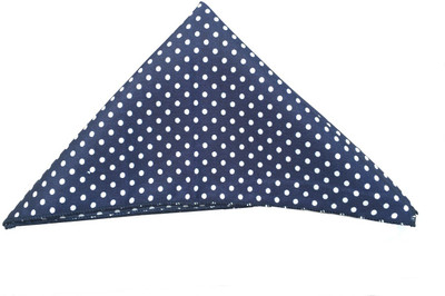 Bsquare Polka Print Microfibre Pocket Square, Blue