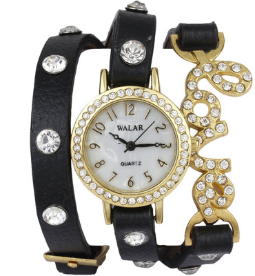 Rokcy Analog Analogue Love Watch Black Girl,s_Women(Black)