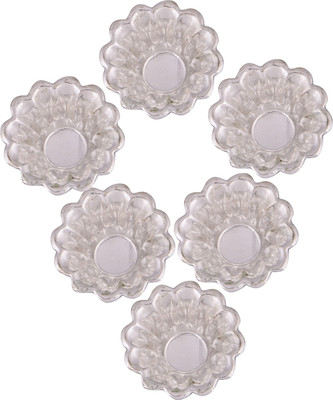 Shreeng silver plated set of 6 sunflower diyas 6 pcs. Stainless Steel(6 Pieces, Silver)
Shreeng silver plated set of 6 sunflower diyas 6 pcs. Stainless Steel(6 Pieces, Silver)